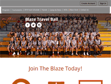 Tablet Screenshot of blazetravelball.com
